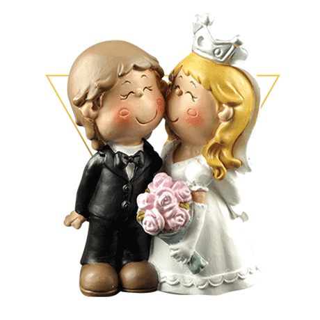 Groom and Bride Figurine Wedding Cake Topper Birthday Party Cake Decoration