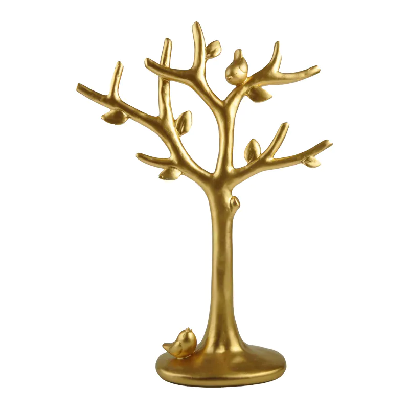 Hot Selling 8 Inch Woman Tray Jewelry Tree-Gold Storage Jewelry Display Organizer Holder Earrings Jewelry Stand-PH15829G