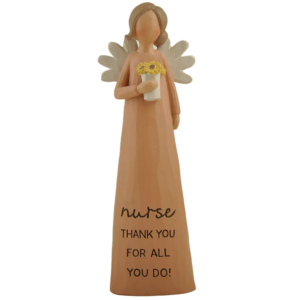 Spring New Items Resin Angel Crafts Bright Blessings Angel Figurine - Nurse for Gifts 231-13586