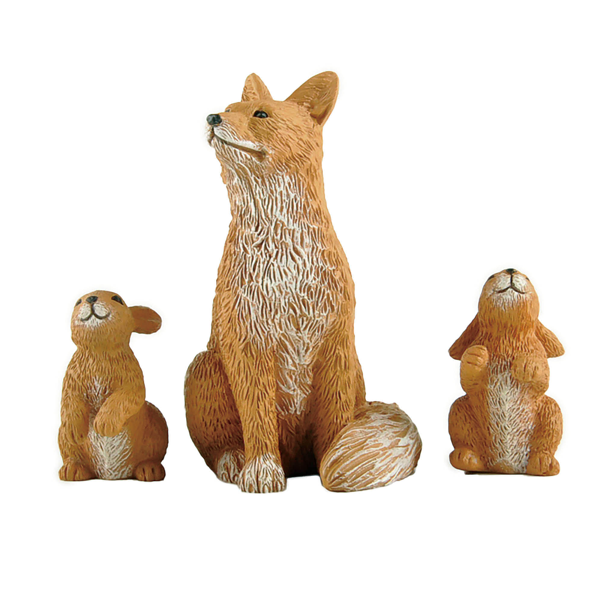 Charming Resin Fox and Squirrels Figurine Set – Whimsical Woodland Creatures for Home or Garden Decor 238-13820