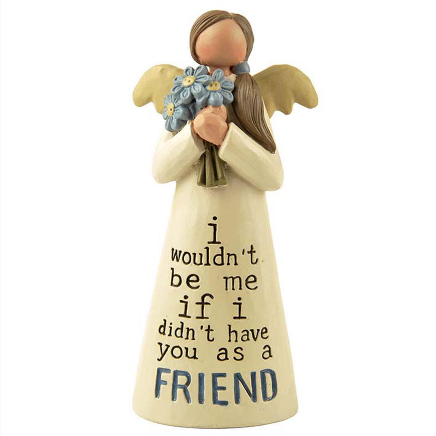 Exquisite Handmade Friendship Angel Resin Figurine Perfect Gift to Cherish Relationships for Home Decor 164-11003