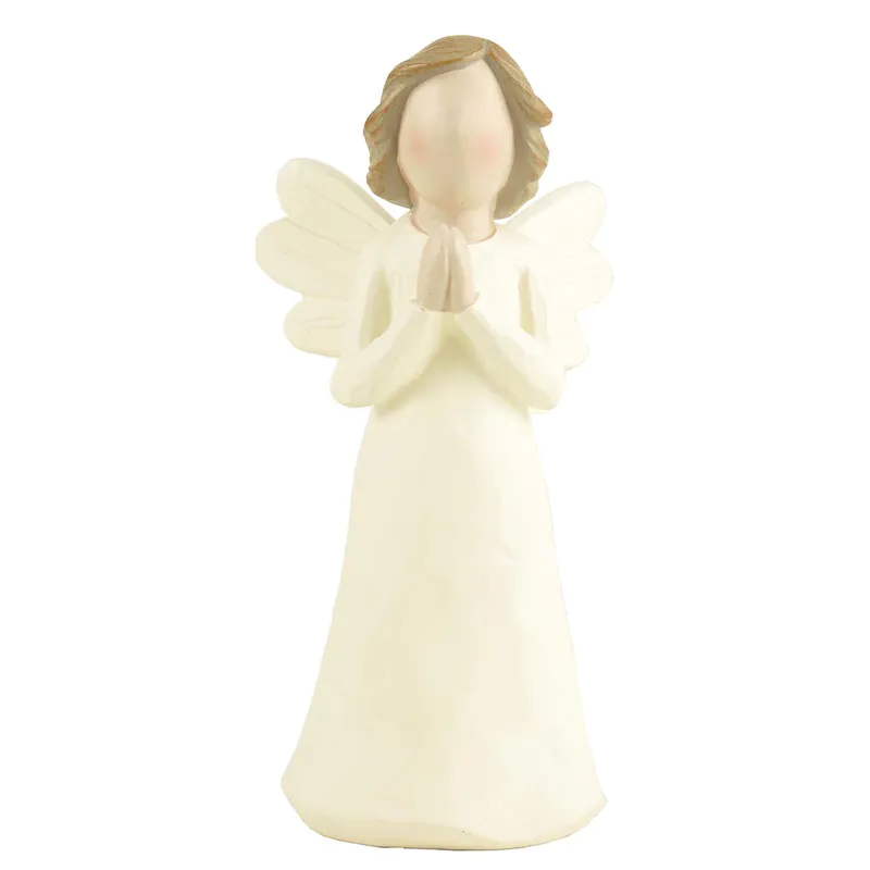 Ennas carved guardian angel figurines collectible handicraft at discount