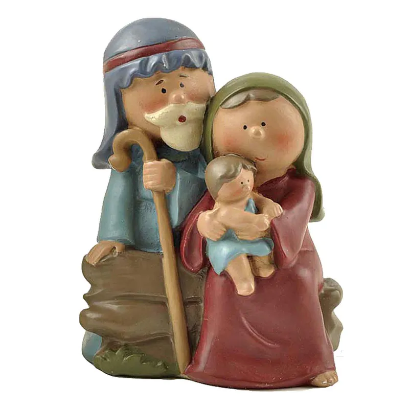 Ennas holding candle nativity set with stable popular holy gift