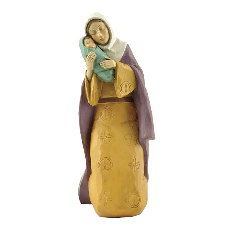 holding candle catholic figurines christian promotional craft decoration