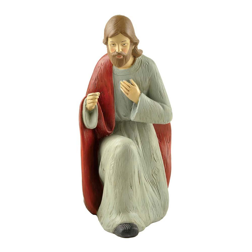 Religious Sculptures Crafts Polyresin Squating Jesus Statue