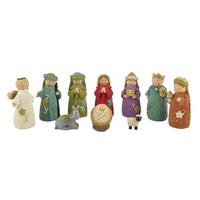 Hand-Painted Religious Ornaments Polyresin Christmas Nativity Set