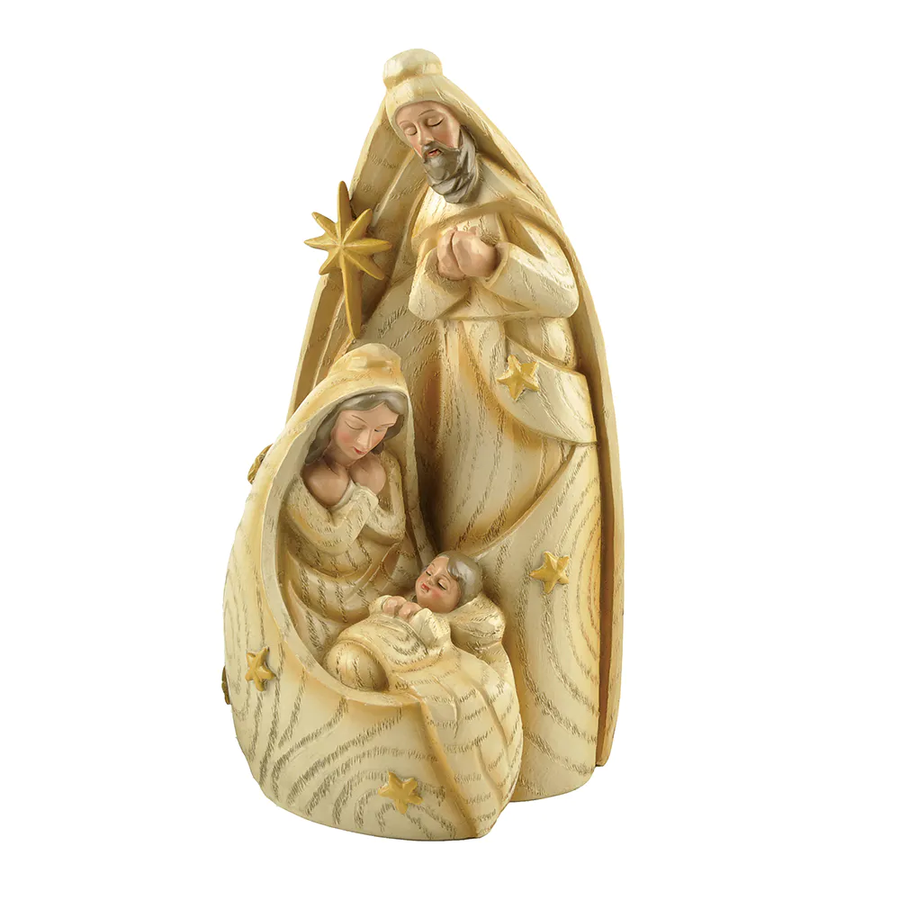 Low MOQ Decorations Figurine Resin Religious Nativity Holy Family Set