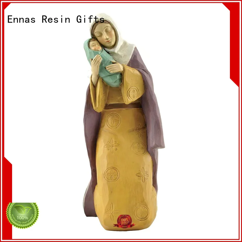 Ennas eco-friendly nativity set figurines promotional craft decoration
