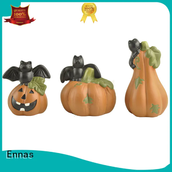 S/3 Halloween Pumpkin with Bat & Cat Halloween Gifts
