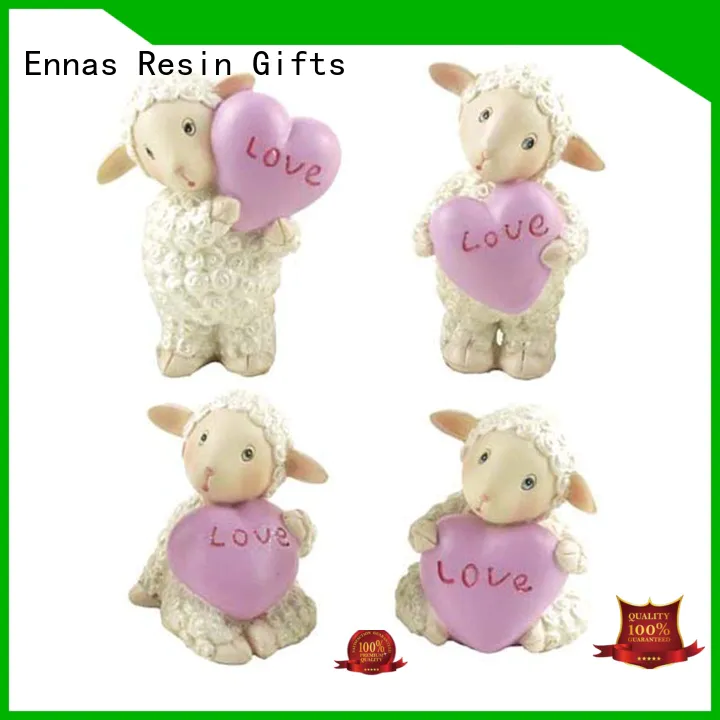 Factory Hot Sales Resin Mini Animal Sheep Figurines Gift for Valentine’s Day