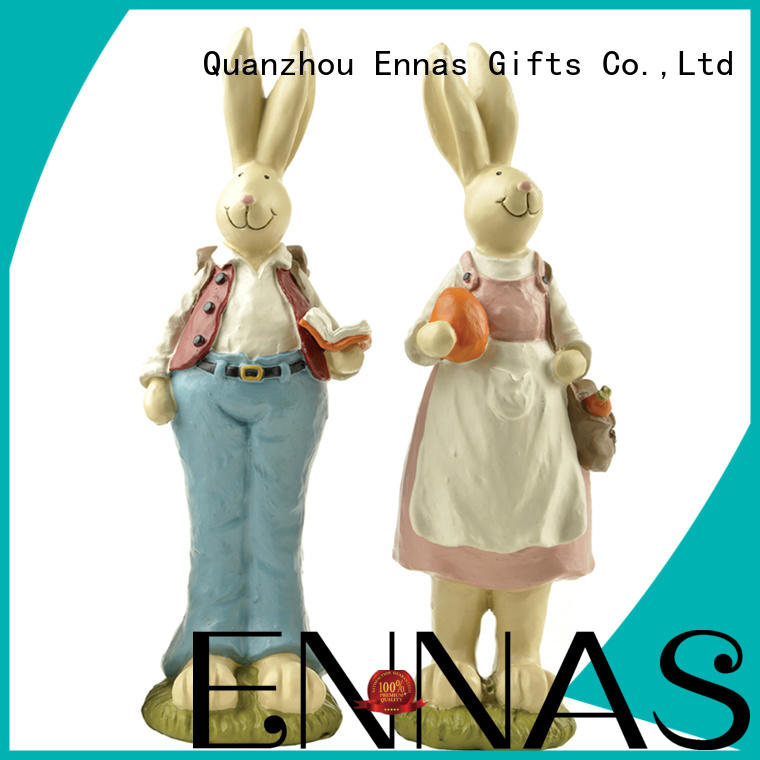 Cute Rabbit Figurine Home Decor Bunny Micro Landscape Easter Decoration Gift 2PCS Couple Easter Rabbits with a Book & Bag