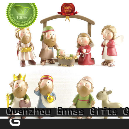 Christian Mini Sets 10pcs Christmas Nativity Scene includes Manger, Joseph, Jesus, Mary and Wisemen