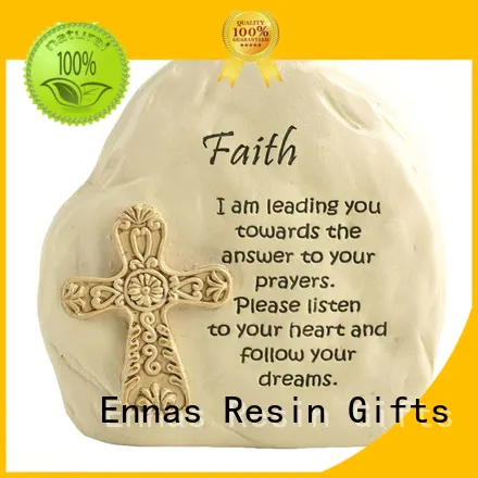 Faith Rock with Cross Religious Figures