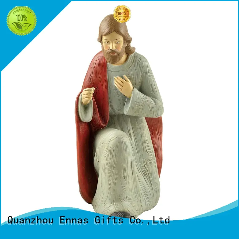 Ennas holding candle catholic figurines popular family decor