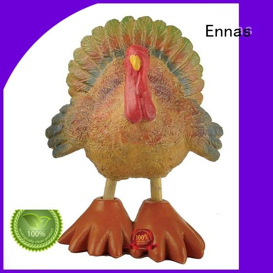 Cute Cartoon Style Resin Turkey Animal Figurines for Thanksgiving Decor