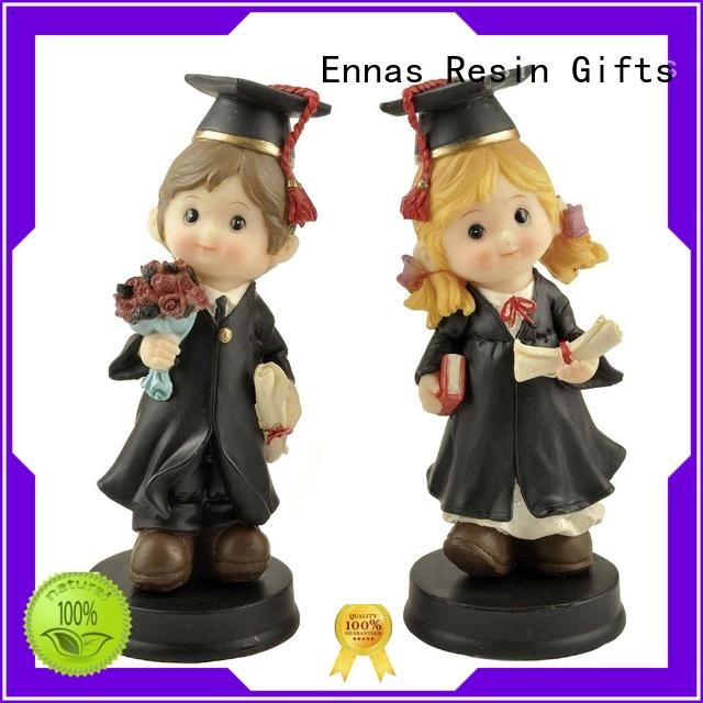 Factory Custom Made Home Decoration Gift Resin Graduation Boy and Girl Statue