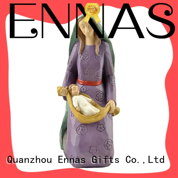Ennas holding candle church figurine popular