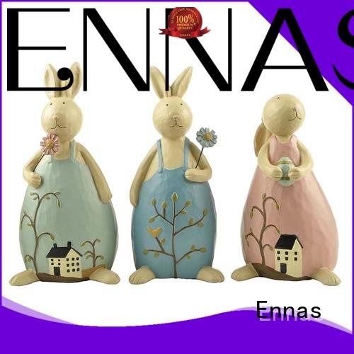 Ennas vintage easter bunny figurines polyresin for holiday gift