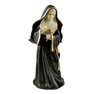 Famous Nun Polyresin Virgin Mary Bust Statue With Cross