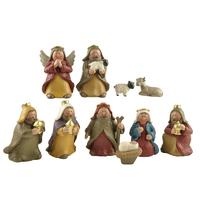 Cartoon Style  Handmade Resin Christmas Nativity Scene Set for Sale