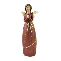 Wholesale Resin Red Praying Angel Figurine