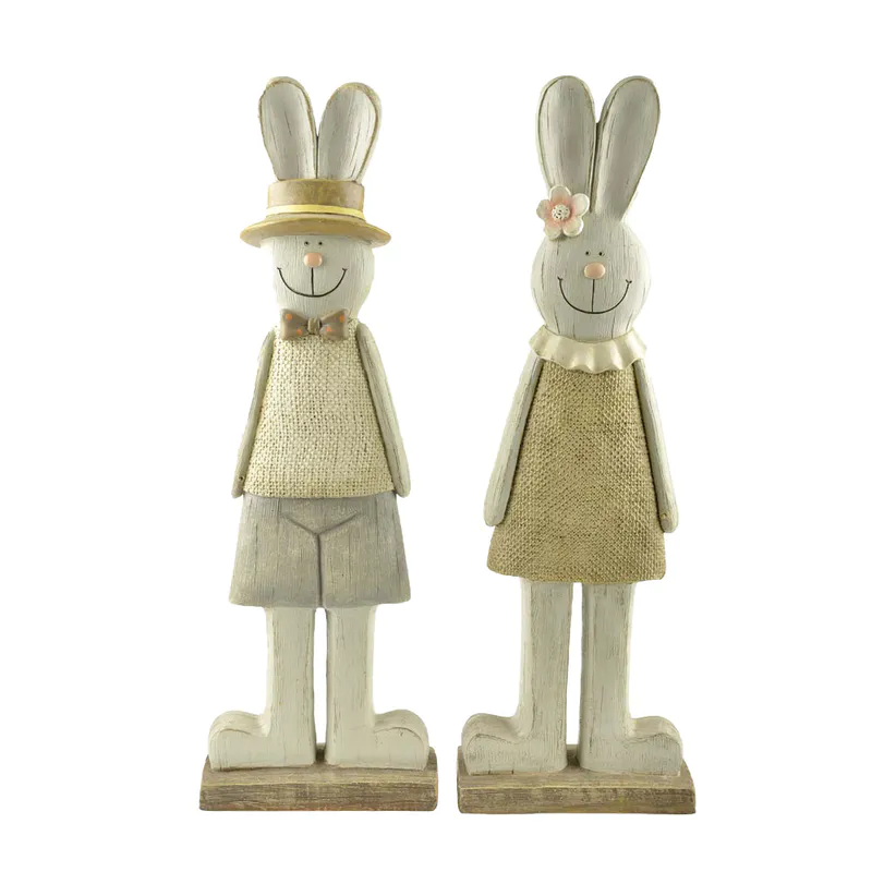 Ennas easter bunny decorations polyresin for holiday gift