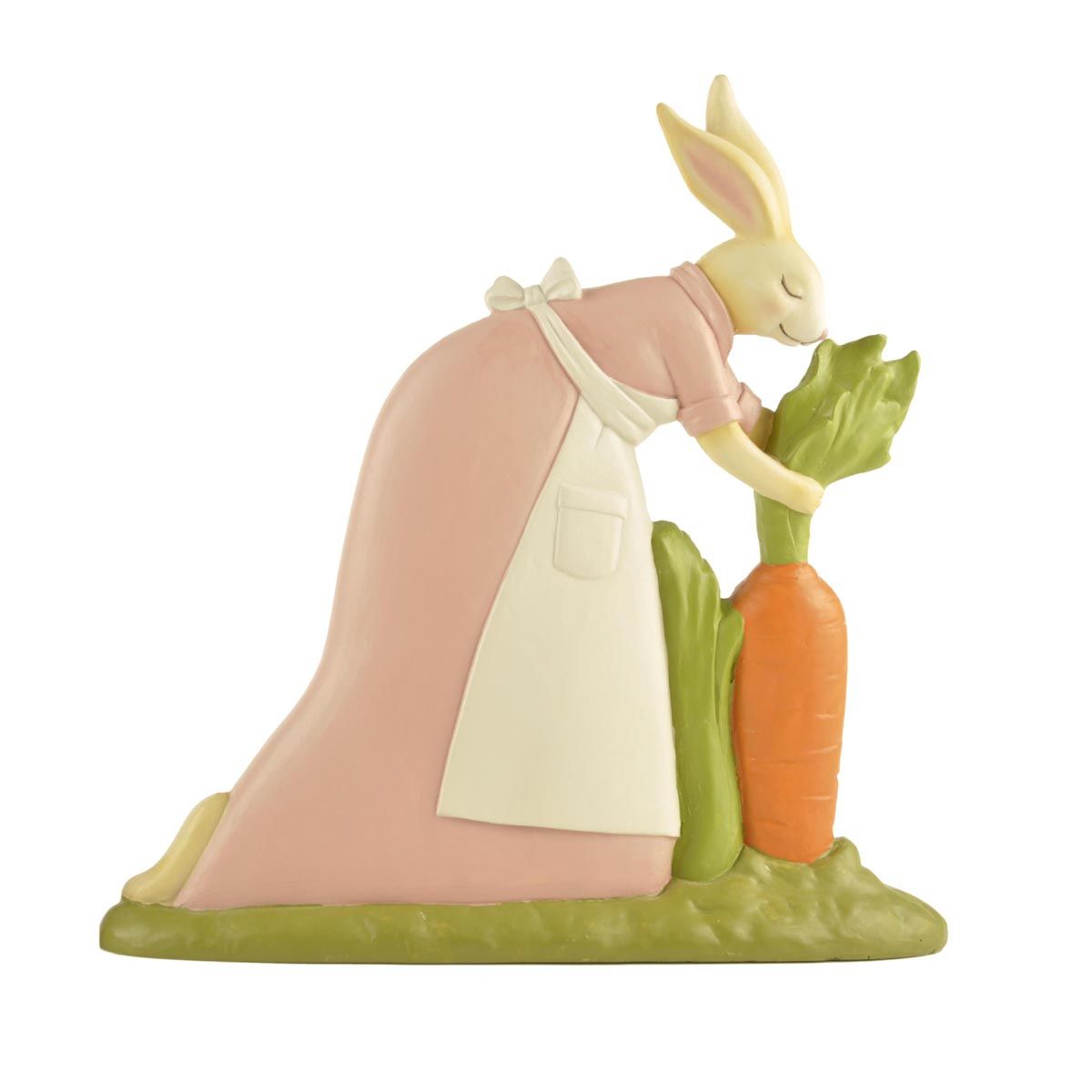 Factory Wholesale Resin Animal Figurine Rabbit Pulling Carrot