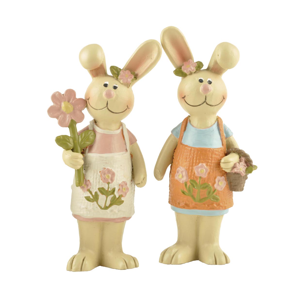 decorative easter rabbit statues polyresin home decor-2