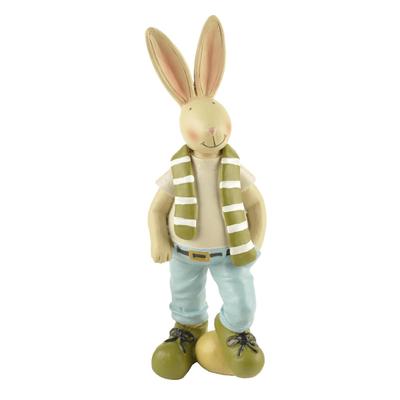 Factory Direct Custom Resin Easter Rabbit Figurine Bunny with Egg