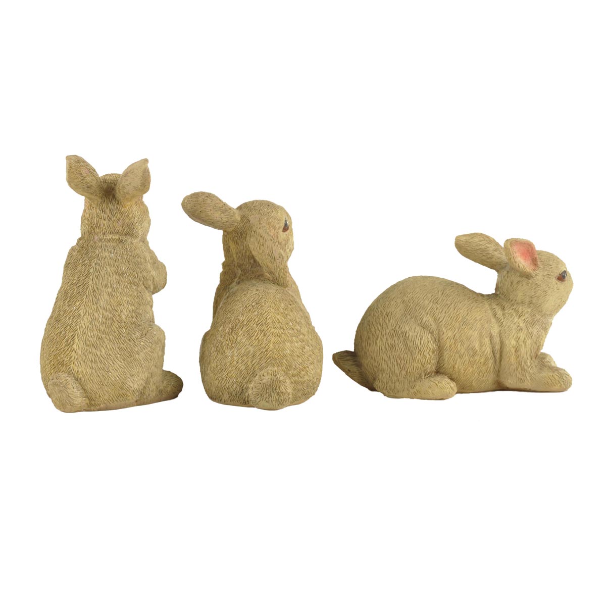 S/3 High Quality Factory Supply Resin Rabbit Figurine Bunny Garden ...