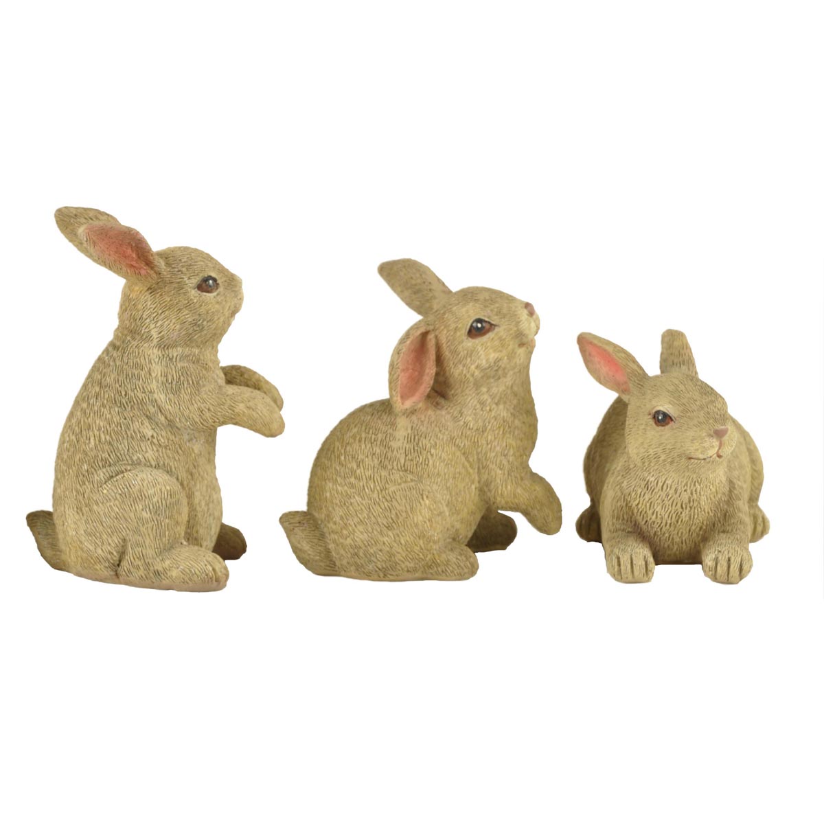 S/3 High Quality Factory Supply Resin Rabbit Figurine Bunny Garden ...