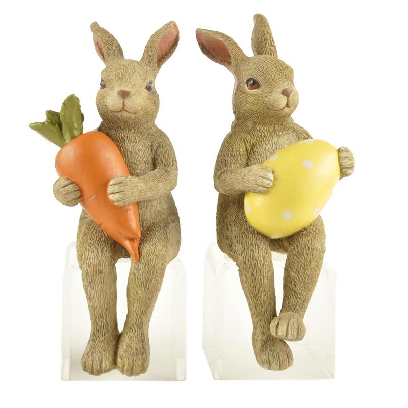 Ennas vintage easter bunny figurines handmade crafts micro landscape