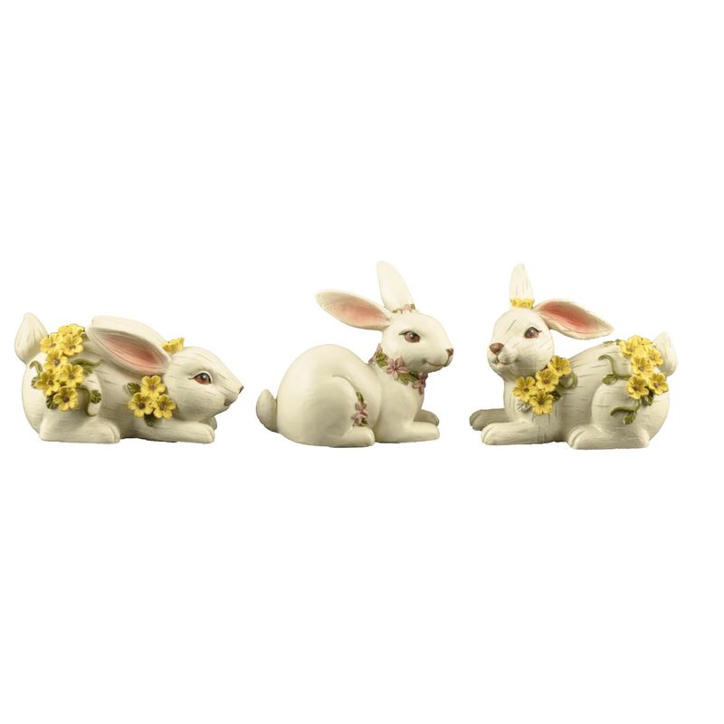 Ennas free sample easter bunny figurines polyresin home decor