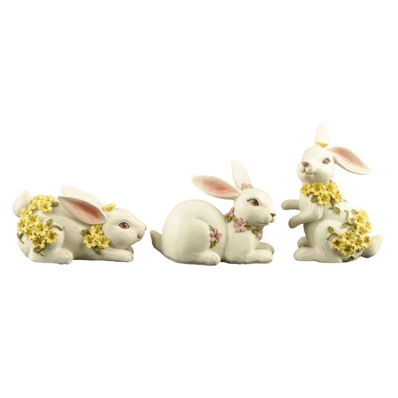 Ennas hot-sale vintage easter bunny figurines polyresin home decor