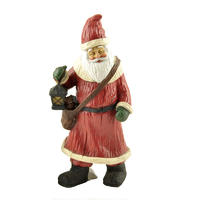 Factory Handmade Christmas Decoration Resin Santa Claus Figurine with Light PH15155