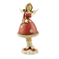 Figurine manufacturers Resin Crafts Cute Red Angel Statue with Star