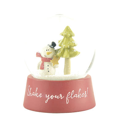 Wholesale Glass Snow globe Decoration with Resin Snowman & Christmas Tree inside