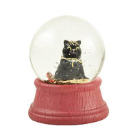 Wholesale Glass Snow globe with Polyresin Black Cat inside