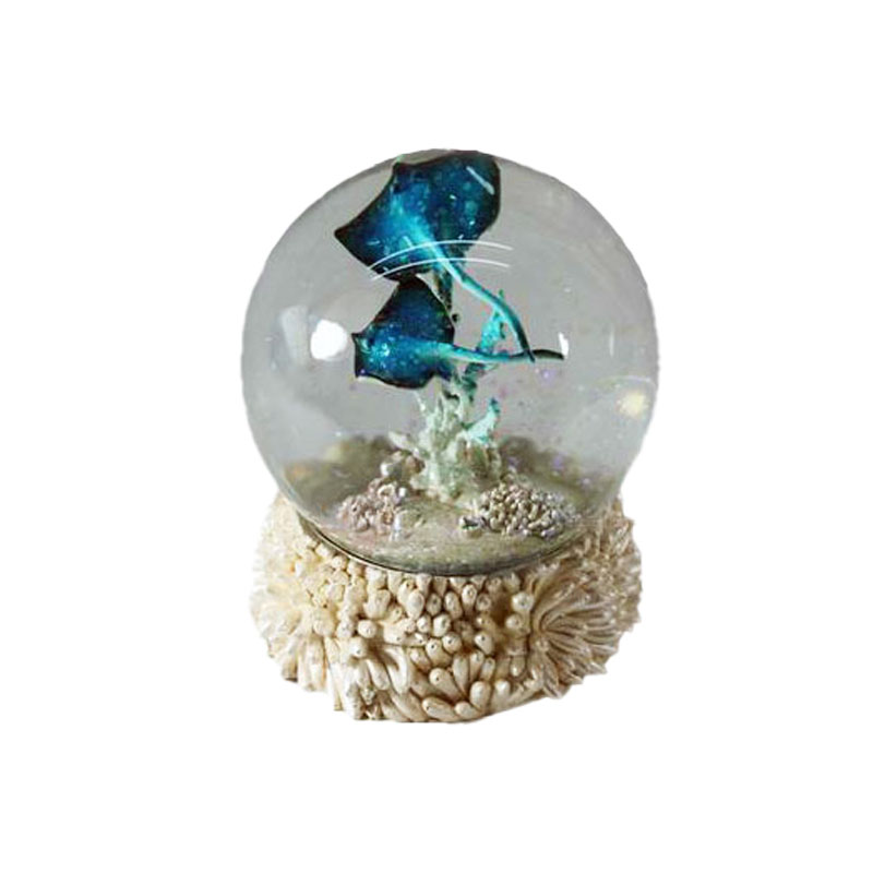 Factory Handmade 80mm Polyresin Snow Globe Marine Organism Water Globe