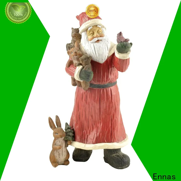 Ennas 3d christmas figurine ornaments polyresin for ornaments