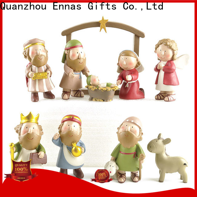 Ennas custom sculptures nativity set with stable hot-sale craft decoration