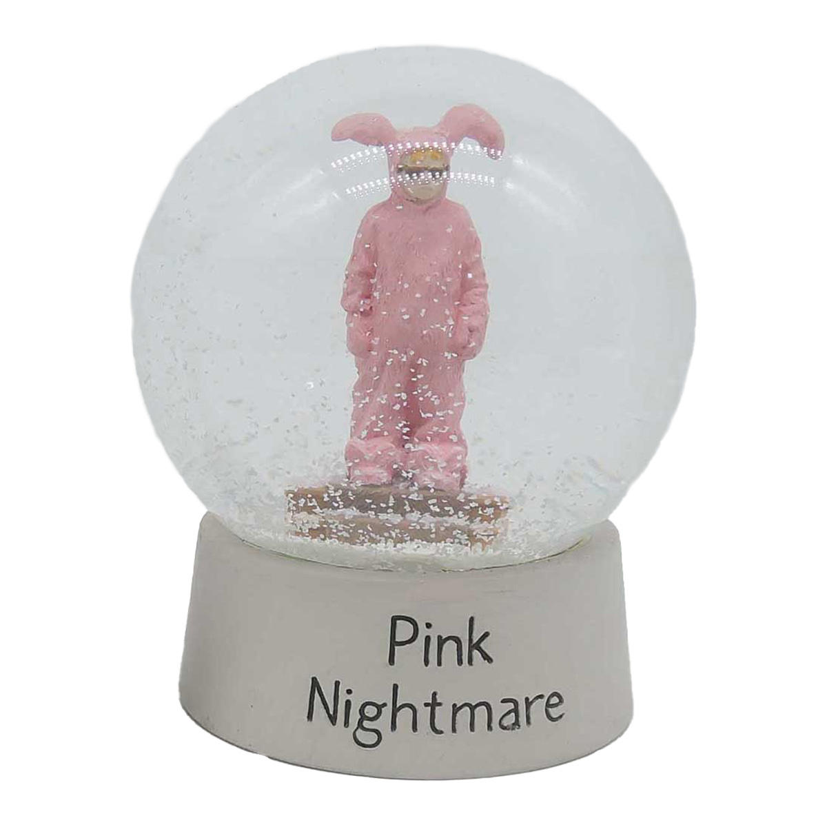 'Pink Nightmare' Pink Rabbit Man Snow Globe 208-90057