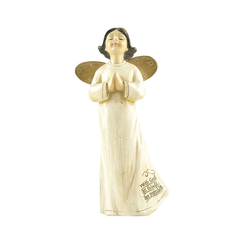 Hot Sale Little Cute Pray Angel with Golden Wings PH15776