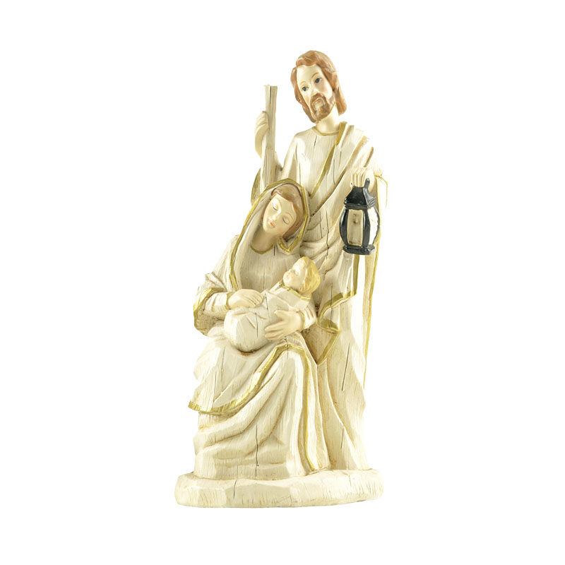 Design Hot Sale Holy family Statue Statue Catholic  Figurine Cream & Gold for Home Decoration PH15780