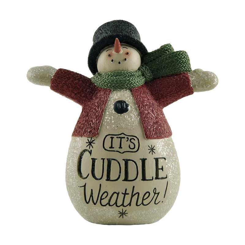 It's Cuddle Weather Resin Snow Man Figurine 218-13194