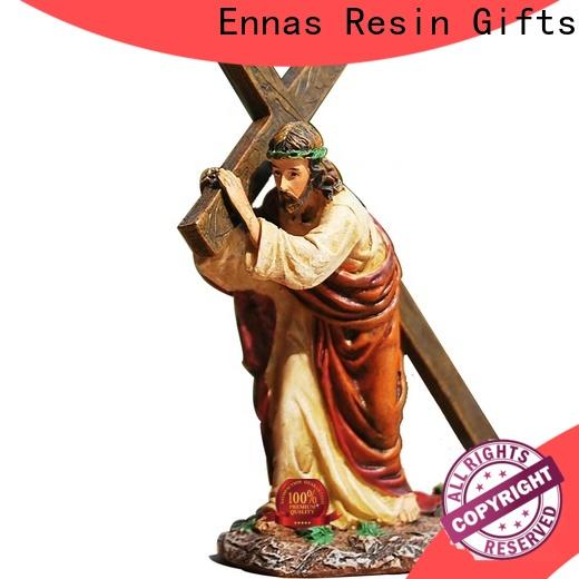 In stock catholic religious items Jesus cross statue resin house decoration