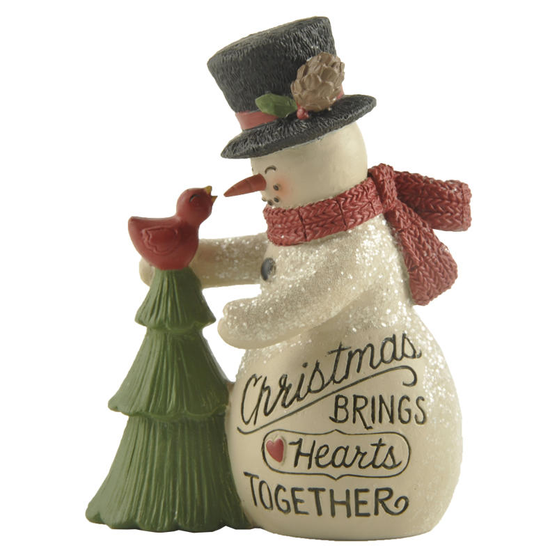 Custom Design Christmas Snowman Figurines Beautiful Snowman Statue Best Gifts Resin Hand Made for Home Decoration218-13196