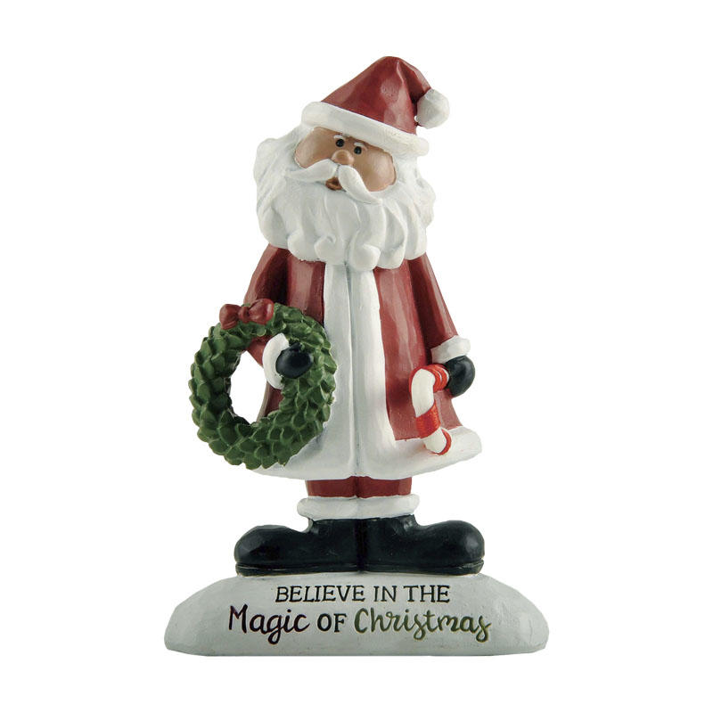 New Fashion Santa with Candy Cane on Believe in the Magic of Christmas base Handmade for Christmas Holiday Family Decorations218-13316