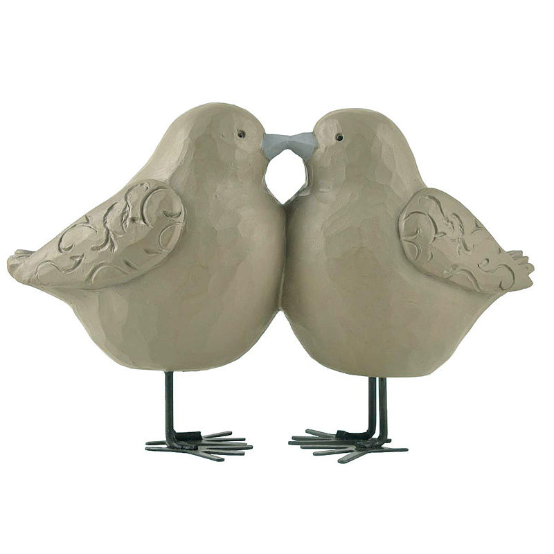 Hot Sale Handmade Polyresin Craft Bird Lovers for Spring Home Decoration 211-12865