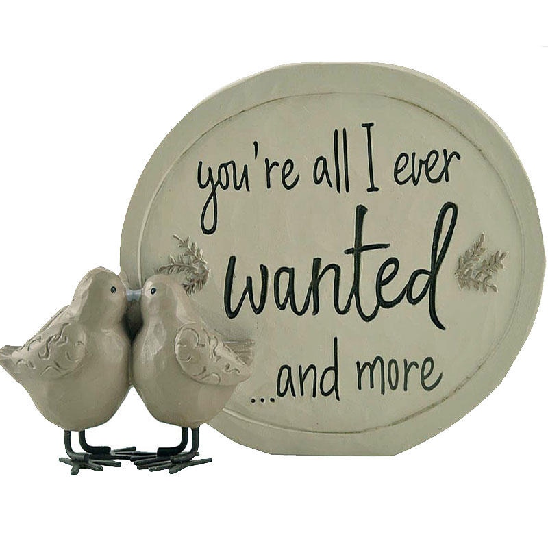 Hot Sale Spring Gifts Two Birds w/Oval Plaque Wanted for Home Ornaments211-12867